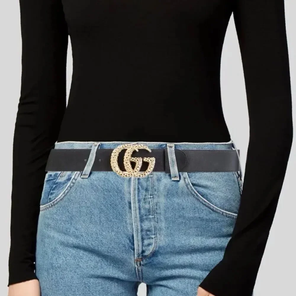Authentic Gucci Black Leather Belt(Size 75)